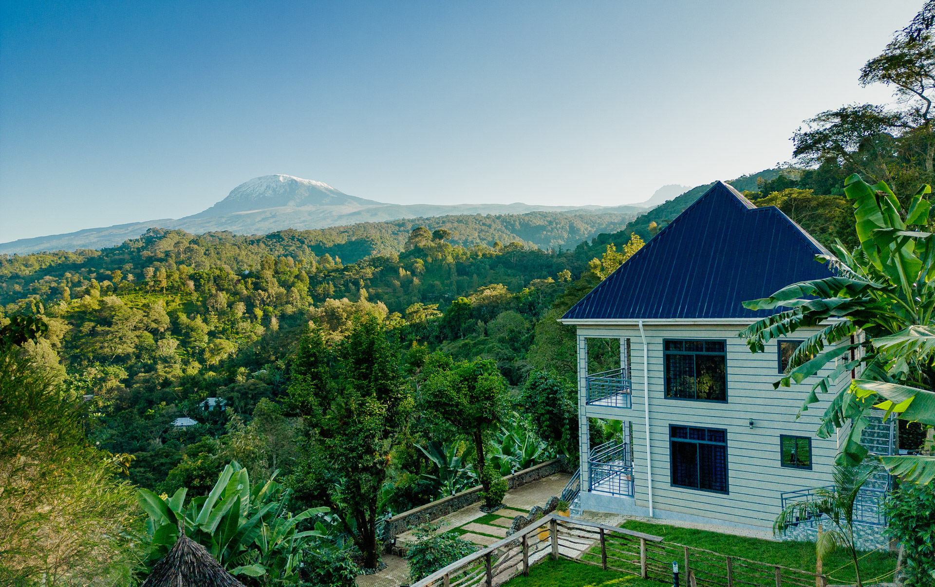 Materuni homes Kilimanjaro view